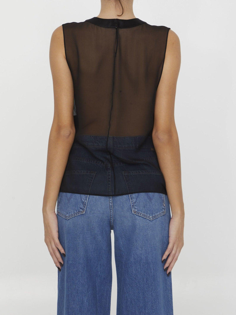 Saint Laurent Silk Top - Women - Piano Luigi