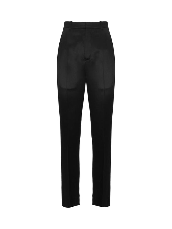 Saint Laurent Slim Fit Mid-rise Trousers - Women - Piano Luigi