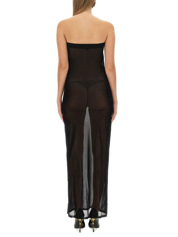 Saint Laurent Strapless Maxi Dress - Women - Piano Luigi