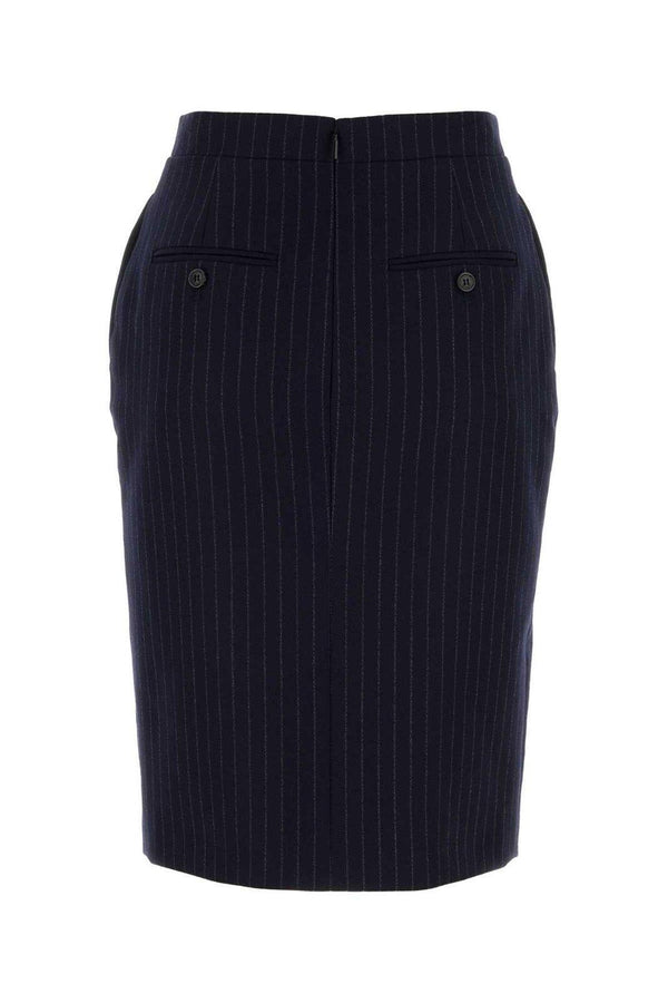 Saint Laurent Striped Pencil Skirt - Women - Piano Luigi