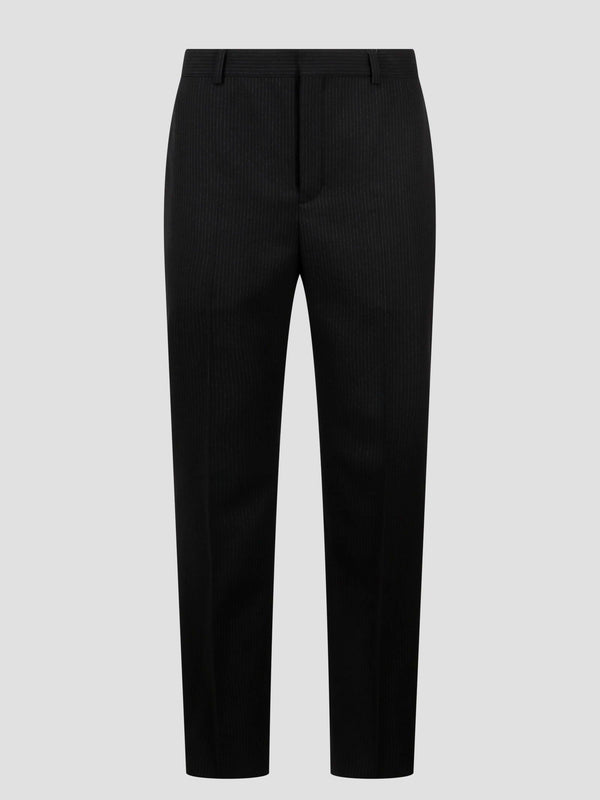 Saint Laurent Striped Wool High-waisted Pants - Men - Piano Luigi