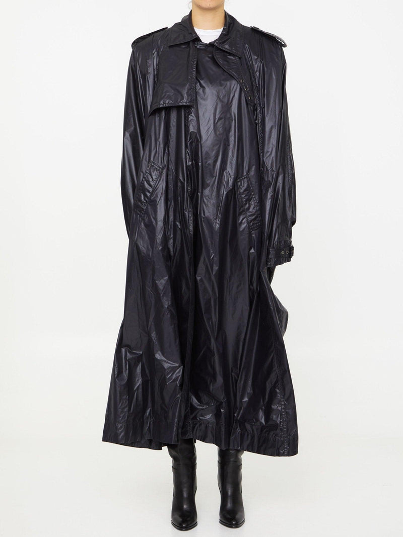 Saint Laurent Trench Cape In Nylon - Women - Piano Luigi