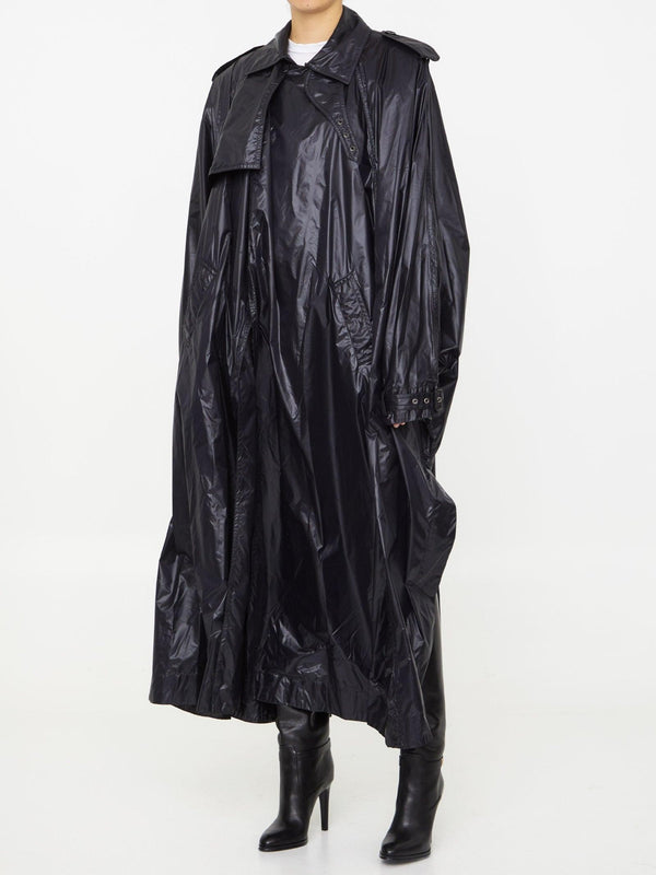 Saint Laurent Trench Cape In Nylon - Women - Piano Luigi