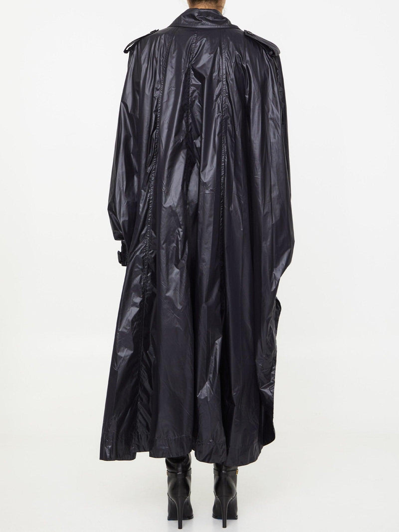 Saint Laurent Trench Cape In Nylon - Women - Piano Luigi