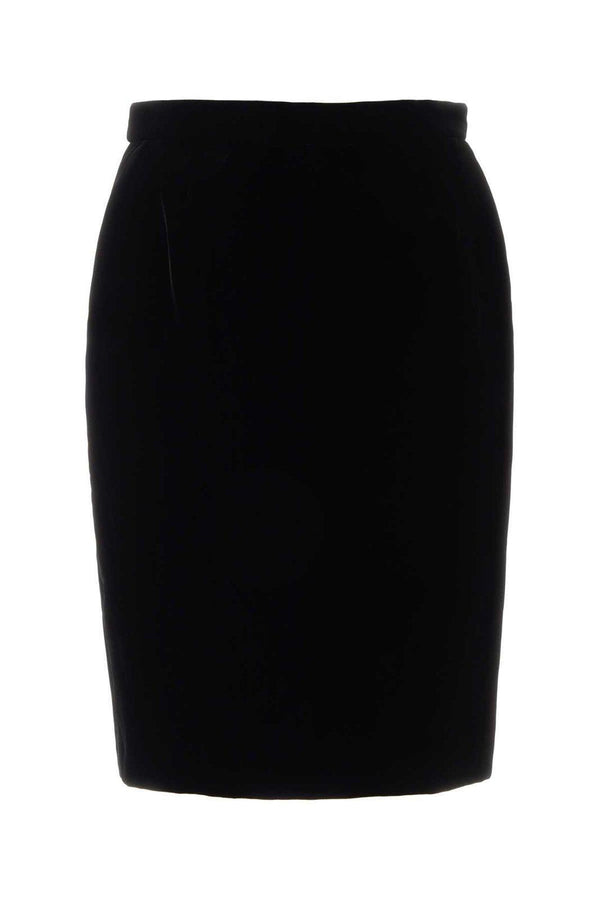 Saint Laurent Velvet Mini Pencil Skirt - Women - Piano Luigi