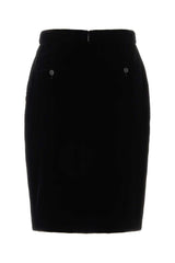 Saint Laurent Velvet Mini Pencil Skirt - Women - Piano Luigi