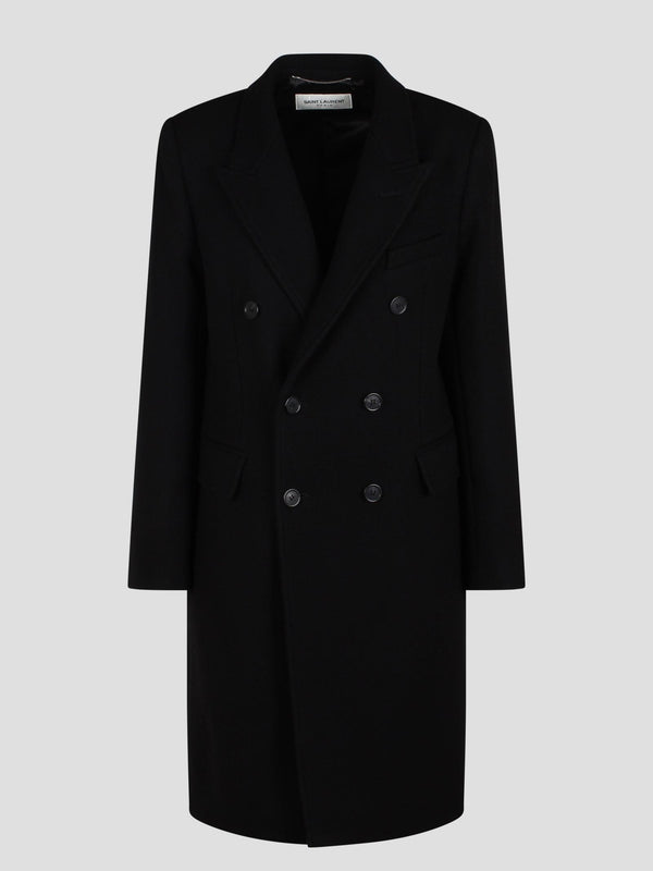 Saint Laurent Wool And Cashmere Coat - Men - Piano Luigi