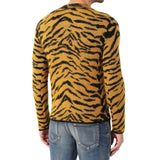 Saint Laurent Zebra Jacquard Wool Pullover - Men - Piano Luigi