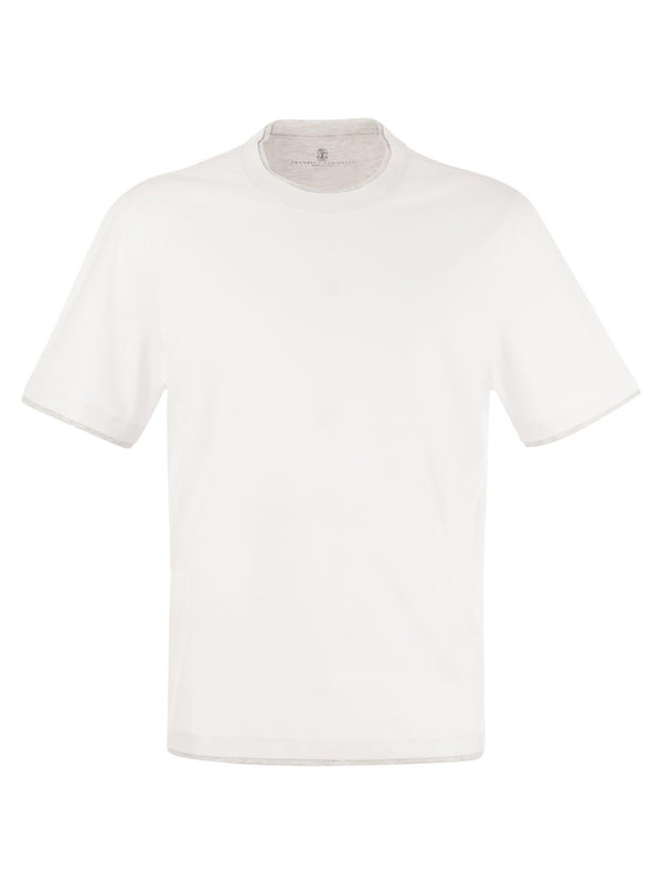 Slim Fit Crew-neck T-shirt In Lightweight Cotton Jersey Brunello Cucinelli - Men - Piano Luigi