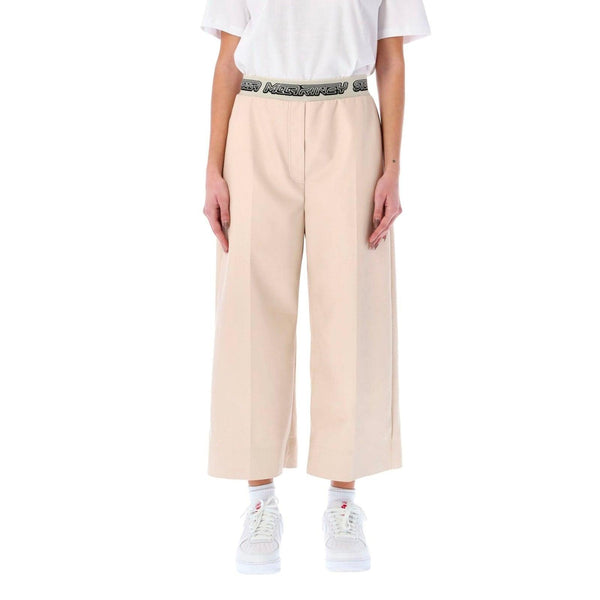 Stella McCartney Cropped Logo Pants - Women - Piano Luigi