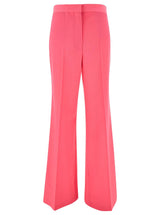 Stella McCartney iconic Salmon Pink Tailored Flared Pants In Stretch Wool Woman - Women - Piano Luigi