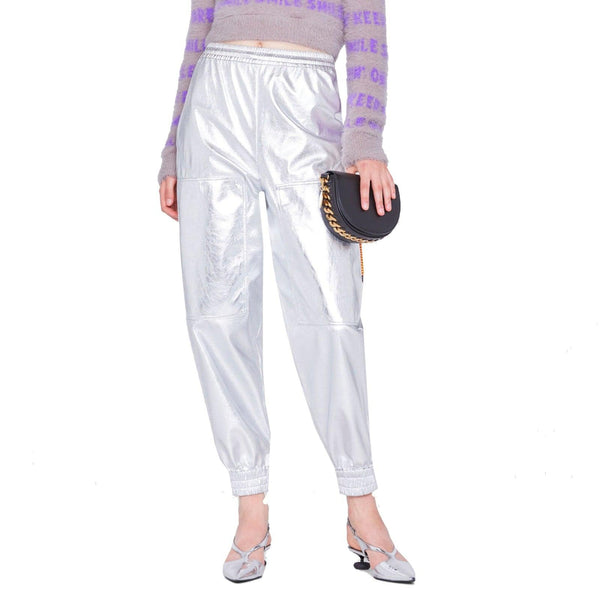 Stella McCartney Silver Coated Trousers - Women - Piano Luigi