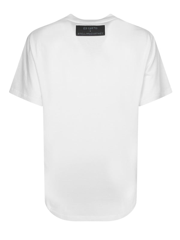 Stella McCartney T-shirt Spray Logo Bianco - Women - Piano Luigi