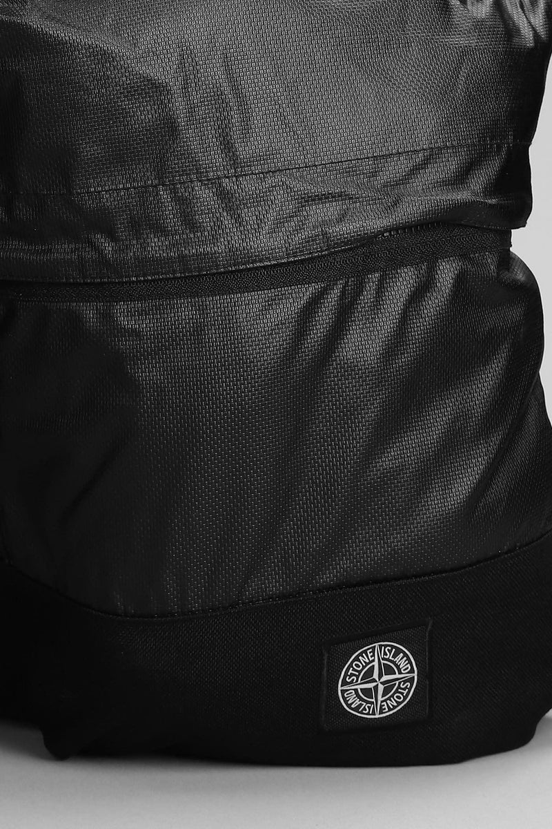 Stone Island Backpack In Black Cotton - Men - Piano Luigi