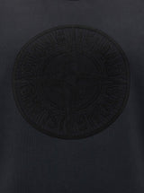 Stone Island Black Crewneck Sweater With Compass Embroidery In Cotton Man - Men - Piano Luigi