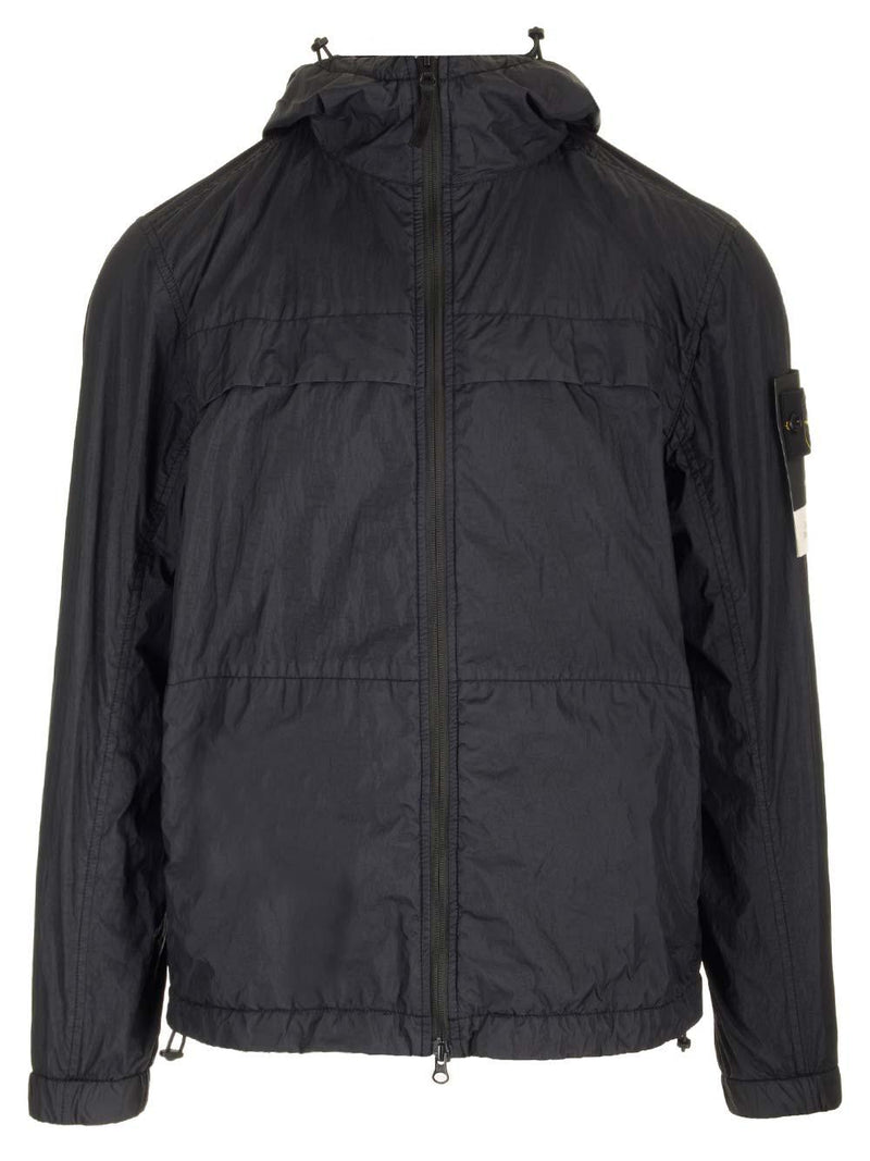 Stone Island Black Crinkle Jacket - Men - Piano Luigi