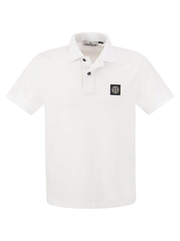 Stone Island Compass Patch Short-sleeved Polo Shirt - Men - Piano Luigi