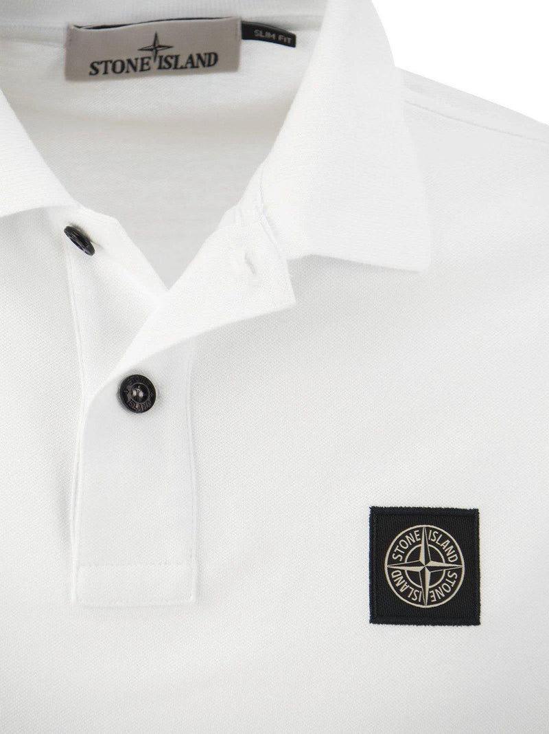 Stone Island Compass Patch Short-sleeved Polo Shirt - Men - Piano Luigi