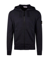 Stone Island Compass Patch Zipped Hoodie - Men - Piano Luigi