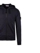 Stone Island Compass Patch Zipped Hoodie - Men - Piano Luigi