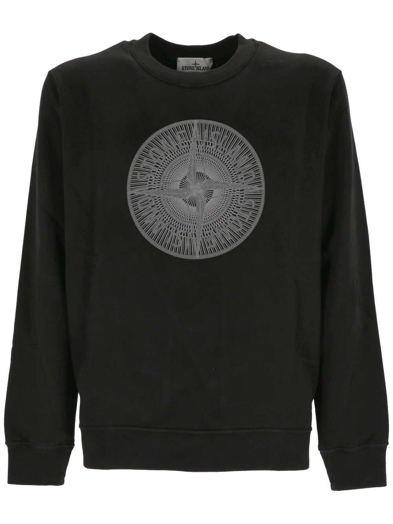 Stone Island Logo Embroidered Crewneck Sweatshirt - Men - Piano Luigi