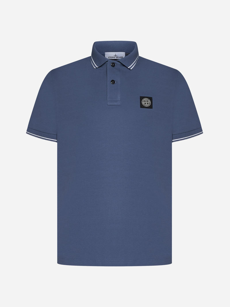 Stone Island Logo-patch Cotton Polo Shirt - Men - Piano Luigi