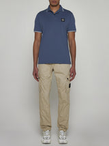 Stone Island Logo-patch Cotton Polo Shirt - Men - Piano Luigi