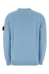 Stone Island Logo Patch Crewneck Knitted Jumper - Men - Piano Luigi