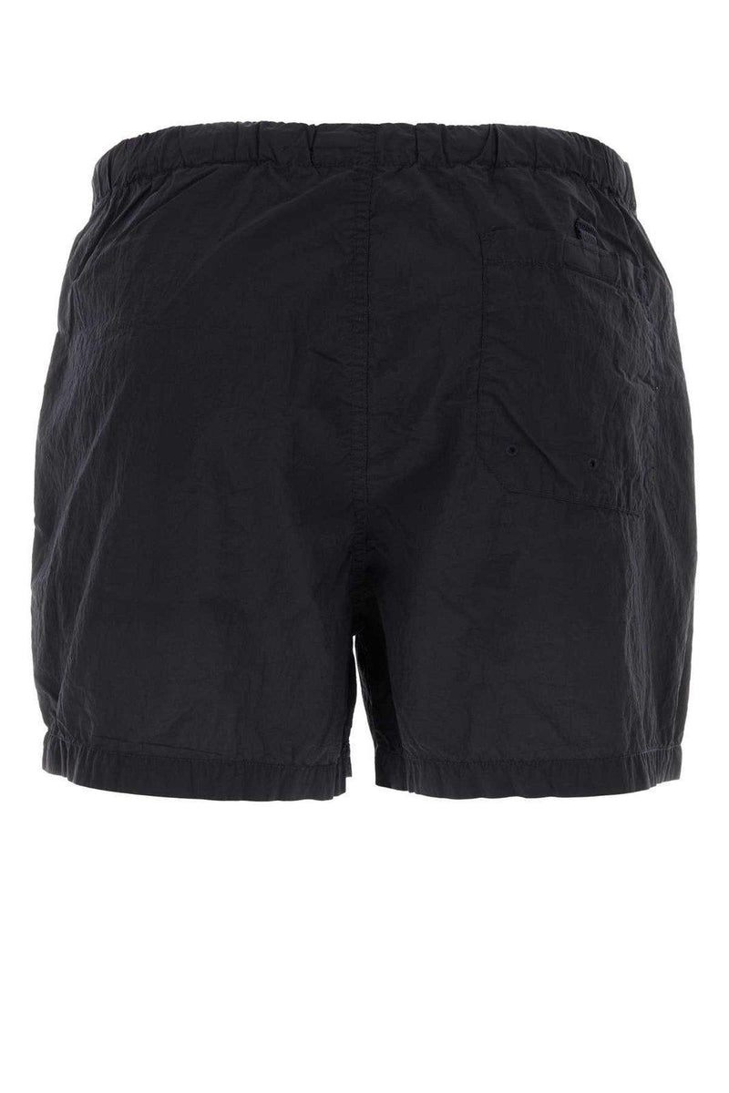 Stone Island Logo Patch Drawstring Swim Shorts - Men - Piano Luigi