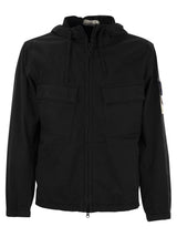 Stone Island Logo Patch Hoooded Drawstring Jacket - Men - Piano Luigi