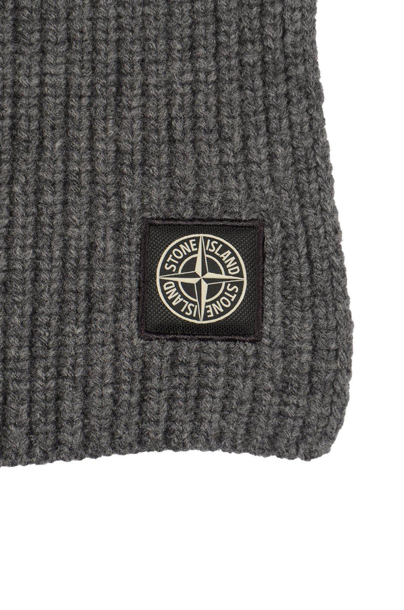 Stone Island Logo Patch Knitted Scarf - Men - Piano Luigi