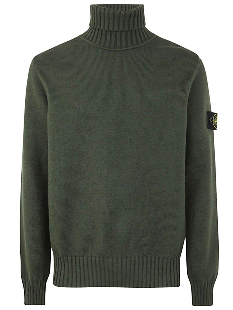 Stone Island Logo Patch Turtleneck Jumper - Men - Piano Luigi