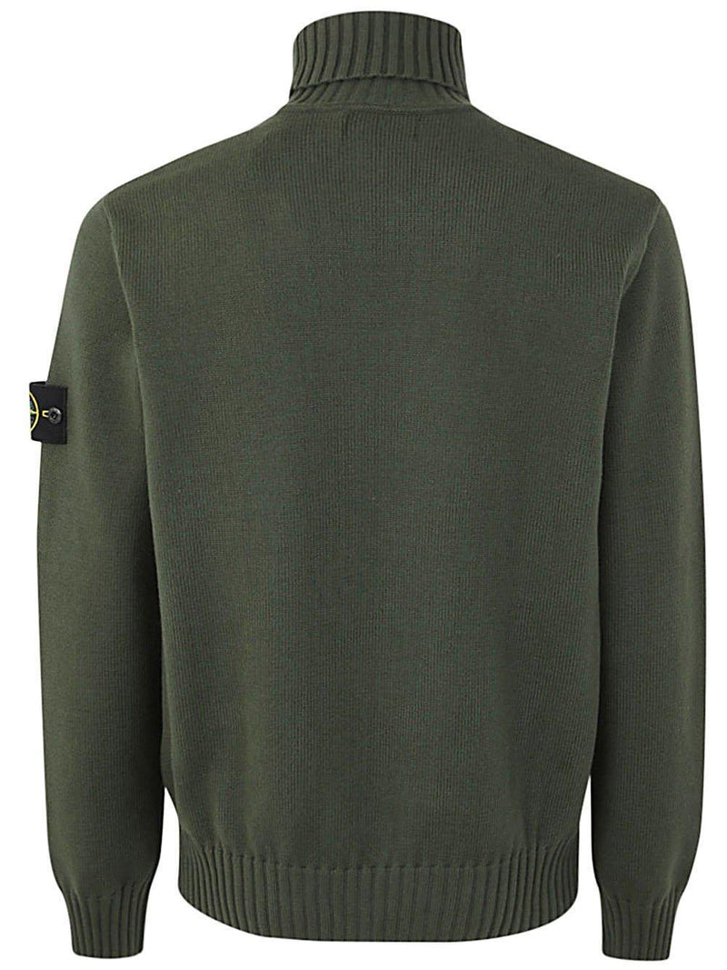 Stone Island Logo Patch Turtleneck Jumper - Men - Piano Luigi