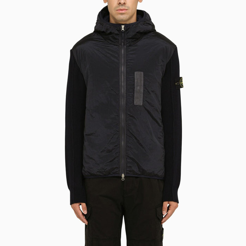 Stone Island Nylon And Wool Navy Jacket - Men - Piano Luigi