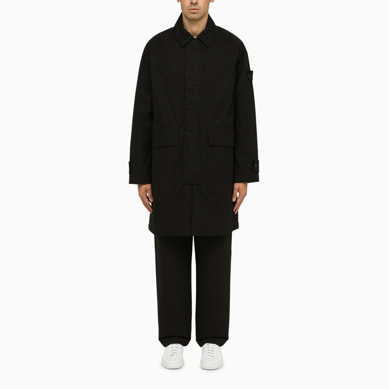 Stone Island Padded Black Cotton Jacket - Men - Piano Luigi