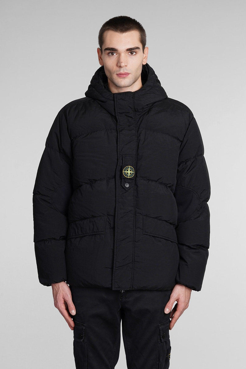 Stone Island Puffer In Black Polyamide - Men - Piano Luigi