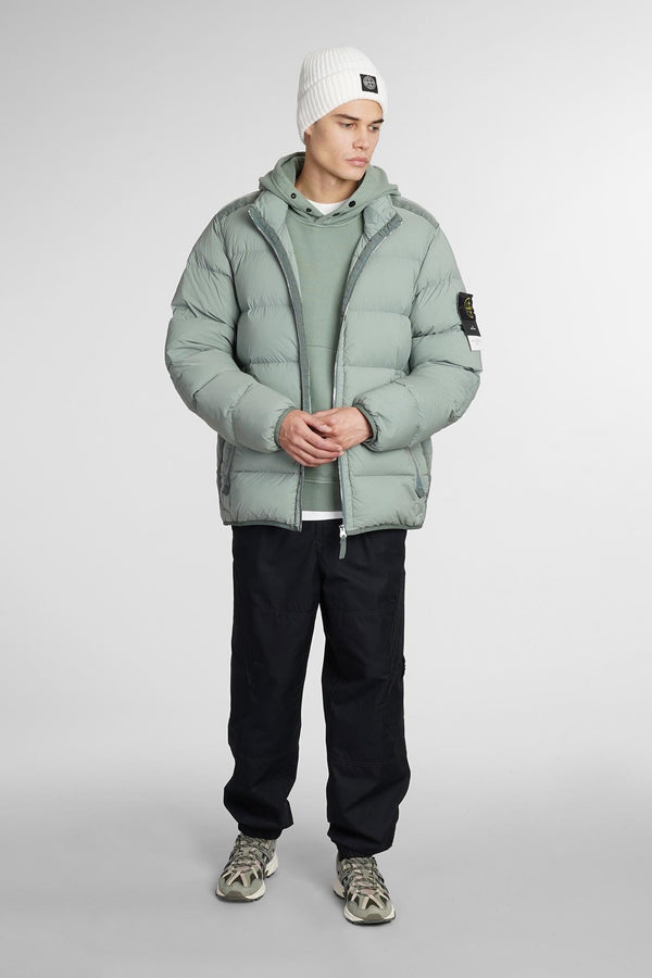 Stone Island Puffer In Green Polyamide - Men - Piano Luigi