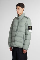 Stone Island Puffer In Green Polyamide - Men - Piano Luigi