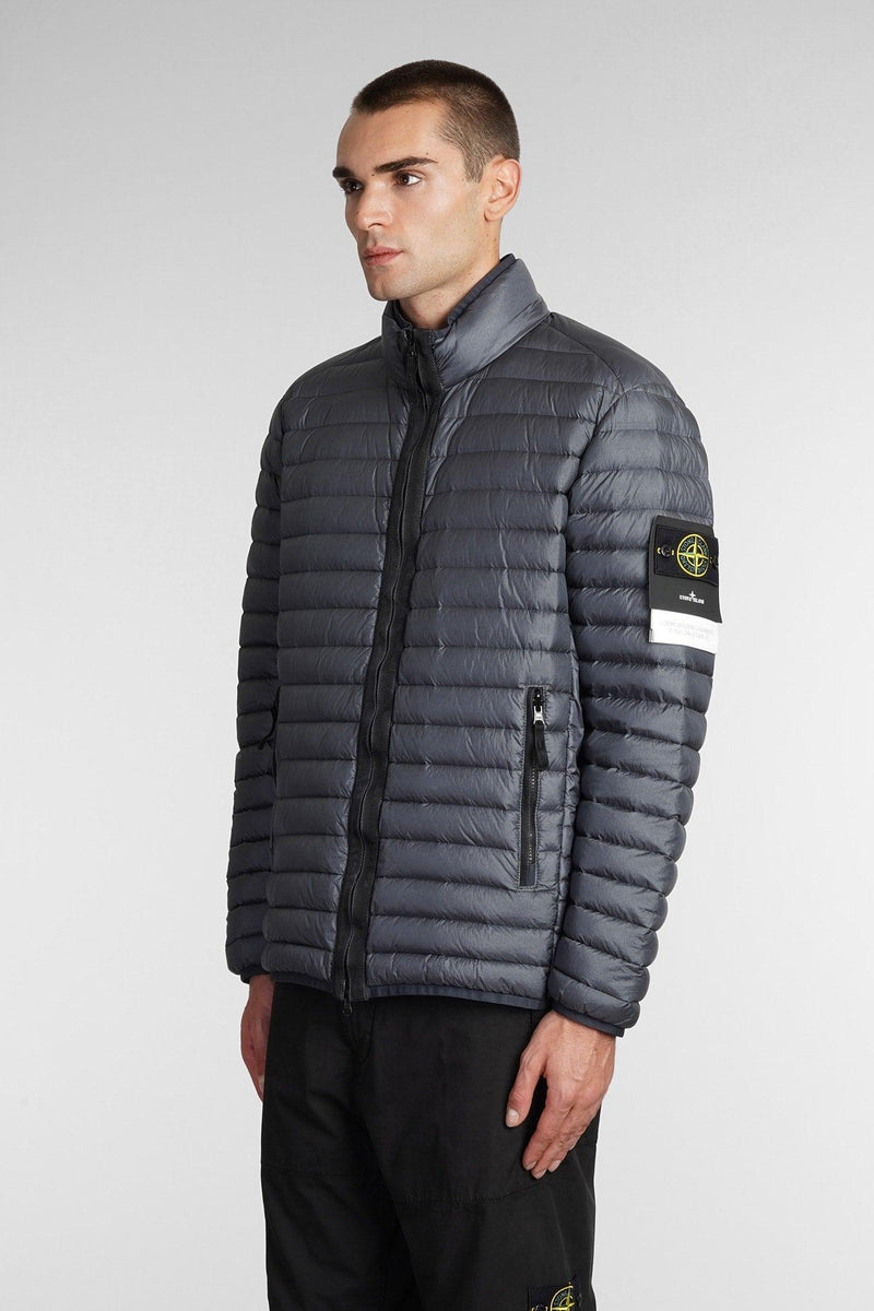 Stone Island Puffer In Grey Polyamide - Men - Piano Luigi