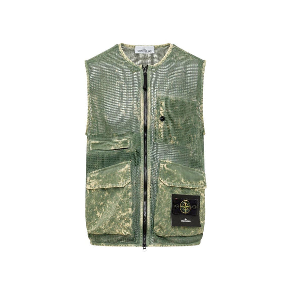 Stone Island Ripstop Cotton Mesh Gilet - Men - Piano Luigi