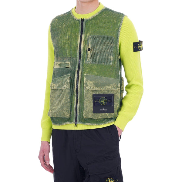 Stone Island Ripstop Cotton Mesh Gilet - Men - Piano Luigi