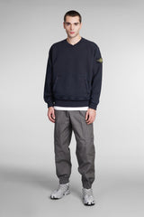 Stone Island Sweatshirt In Blue Cotton - Men - Piano Luigi