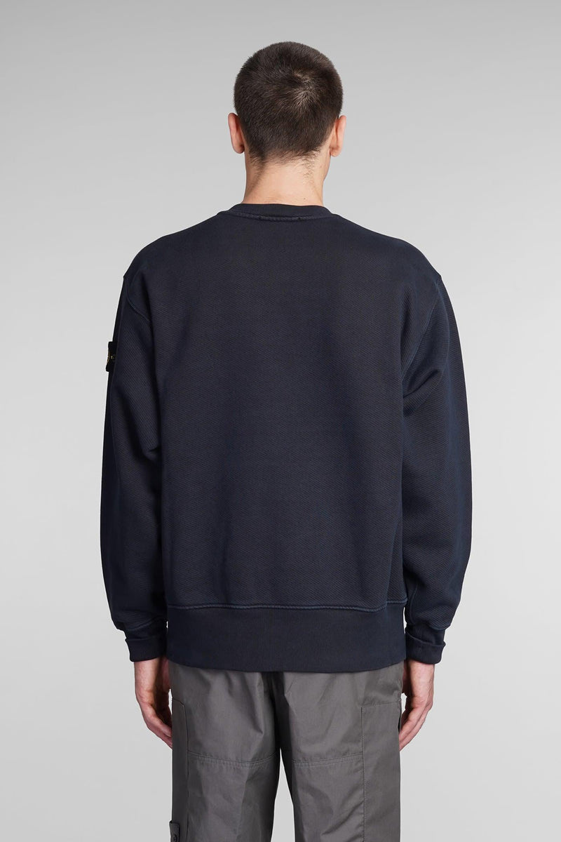 Stone Island Sweatshirt In Blue Cotton - Men - Piano Luigi