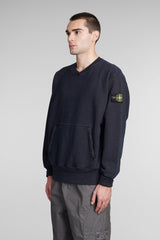 Stone Island Sweatshirt In Blue Cotton - Men - Piano Luigi