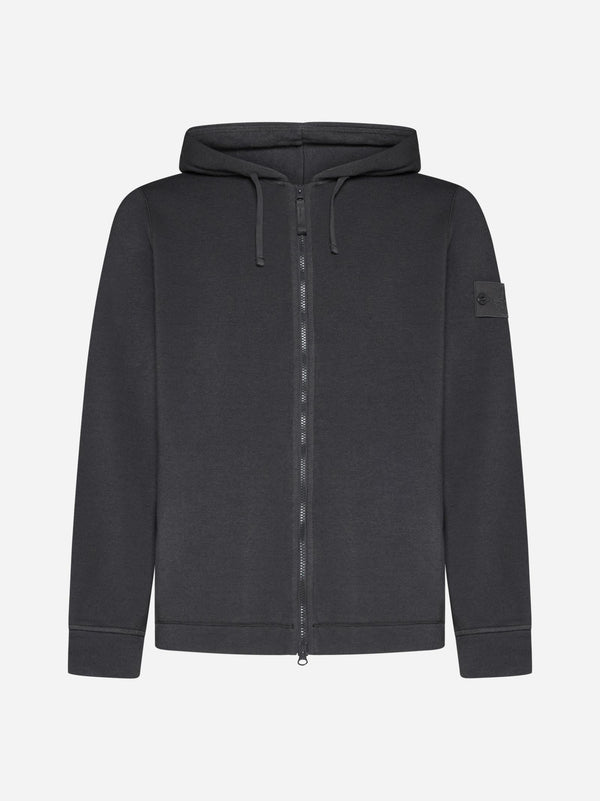 Stone Island Wool And Cotton Blend Zip-up Hoodie - Men - Piano Luigi