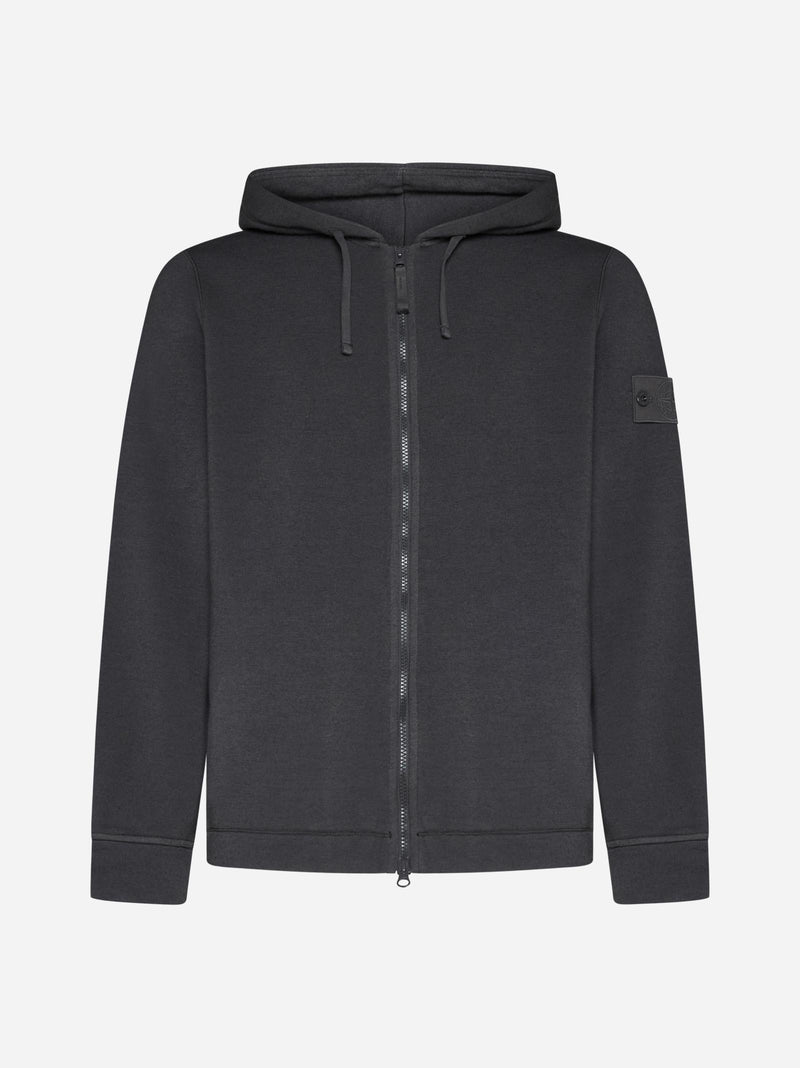 Stone Island Wool And Cotton Blend Zip-up Hoodie - Men - Piano Luigi