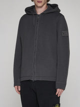 Stone Island Wool And Cotton Blend Zip-up Hoodie - Men - Piano Luigi