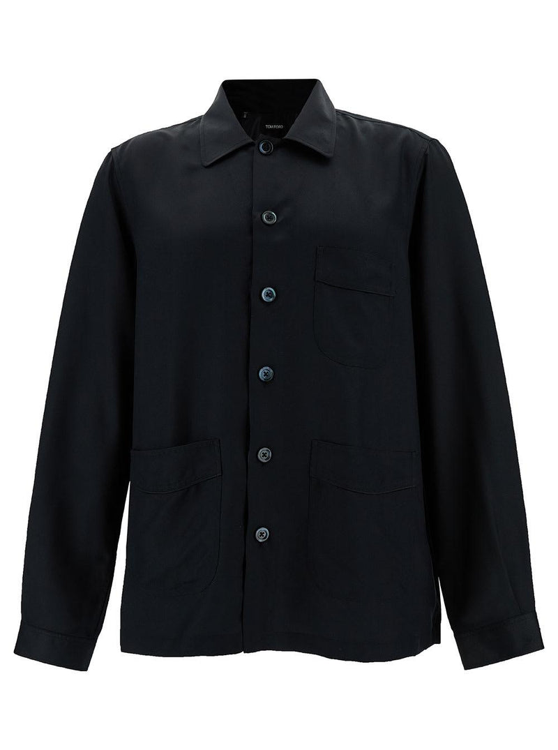 Tom Ford Camicia Pigiama In Silk Twill - Men - Piano Luigi