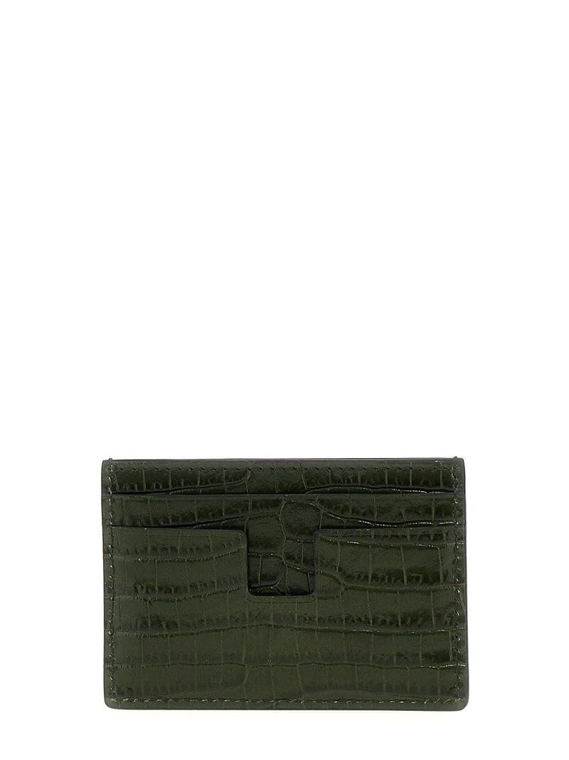 Tom Ford Croc Print Card Holder - Men - Piano Luigi