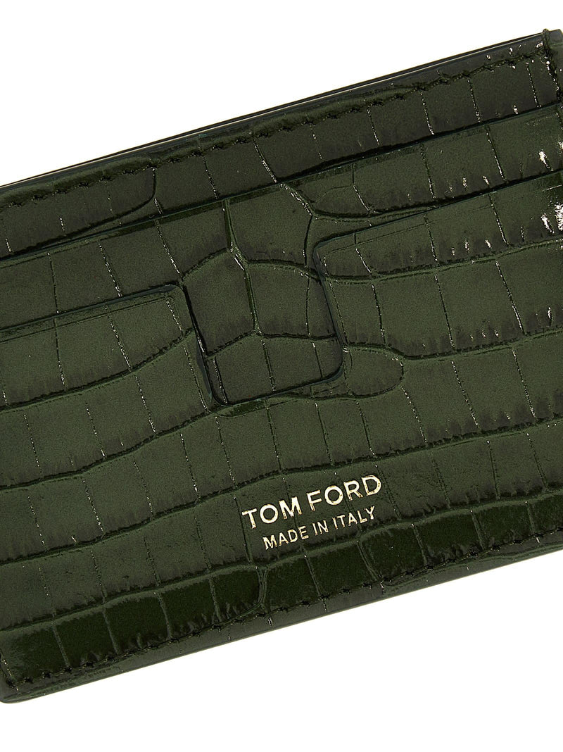 Tom Ford Croc Print Card Holder - Men - Piano Luigi